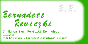bernadett reviczki business card